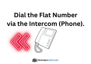 thumbnail of Dial the Flat Number using the Intercom