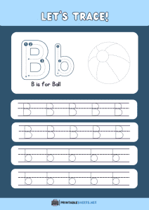 thumbnail of Trace and Write Uppercase and Lowercase B b