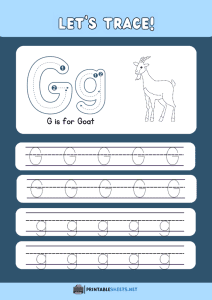 thumbnail of Trace and Write Uppercase and Lowercase G g