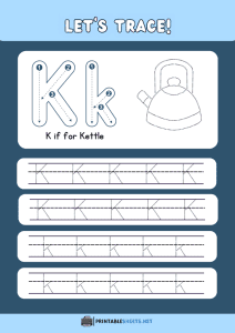 thumbnail of Trace and Write Uppercase and Lowercase K k