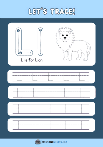 thumbnail of Trace and Write Uppercase and Lowercase L l