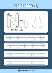 thumbnail of Trace and Write Uppercase and Lowercase N n