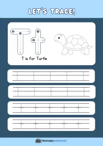 thumbnail of Trace and Write Uppercase and Lowercase T t