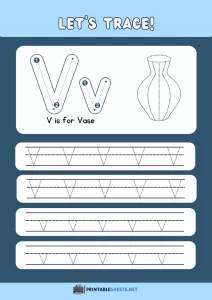 thumbnail of Trace and Write Uppercase and Lowercase V v