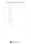 thumbnail of Cursive Number Names 1 to 10